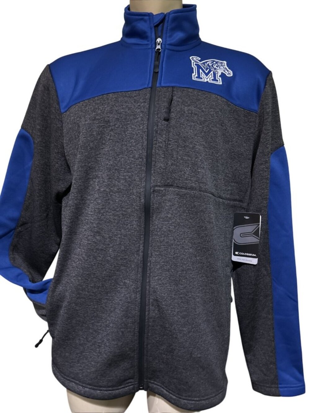 NEW Memphis Tigers Colosseum Performance Zip Jacket Men's L Flaw